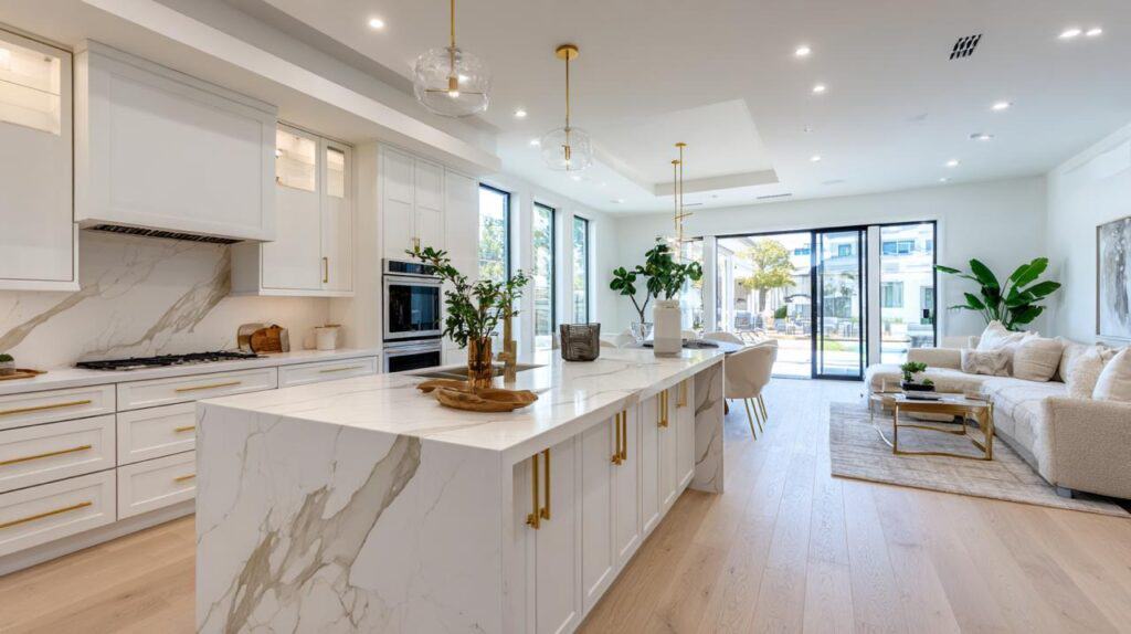 Kitchen remodeling contractors Santa Clara modern open concept layout completed by ASL Remodeling